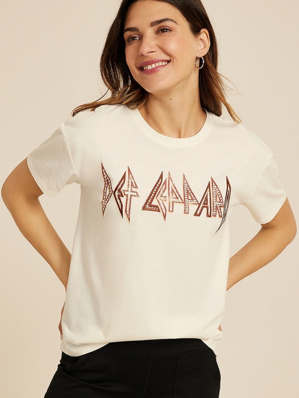 Maurice's Def Leppard Relaxed Fit Graphic Tee Sz. Large